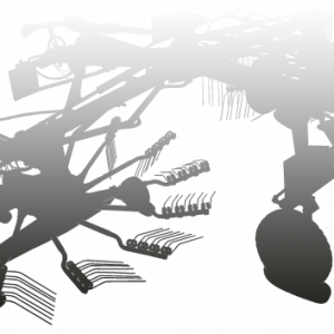 Rotorlu tırmık parçaları